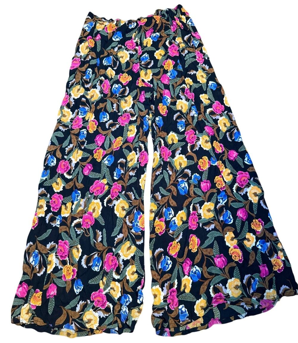 Patrons of Peace Floral Wide Leg Palazzo Pants, Women's Medium